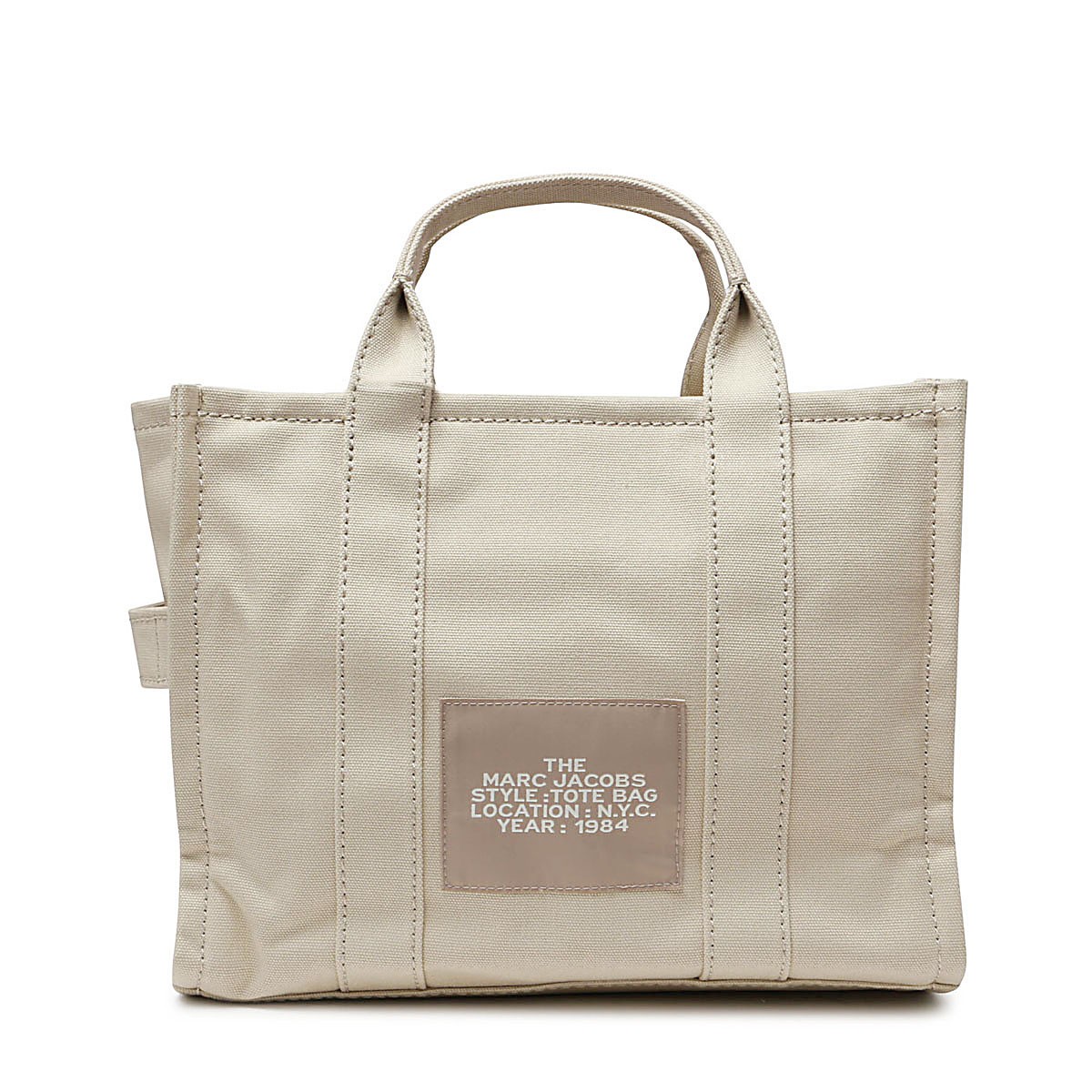 BEIGE COTTON THE MEDIUM TOTE BAG