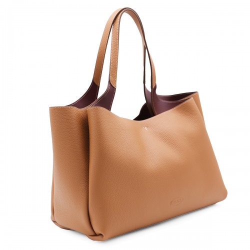 BROWN LEATHER TOP HANDLE BAG 2
