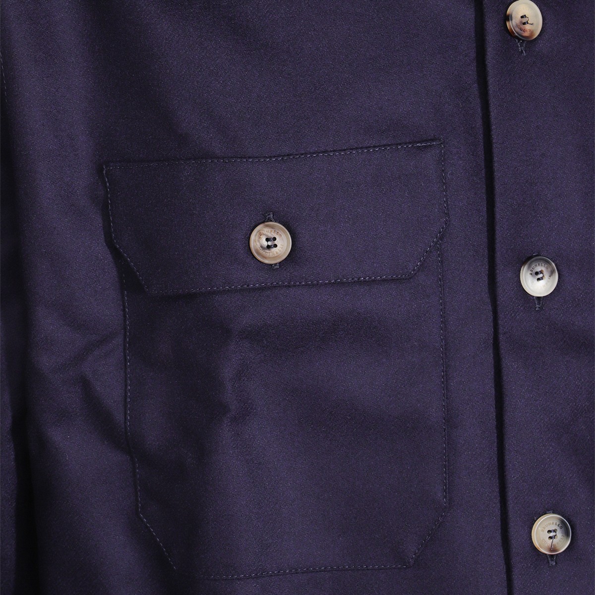 NAVY WOOL SHIRT