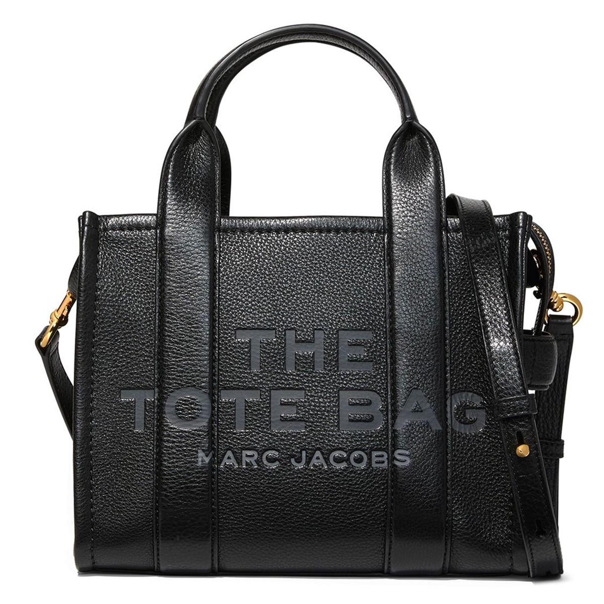 BLACK LEATHER THE SMALL TOTE BAG