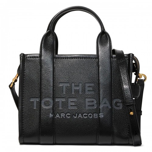 BLACK LEATHER THE SMALL TOTE BAG