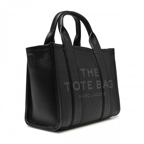 BLACK LEATHER THE SMALL TOTE BAG