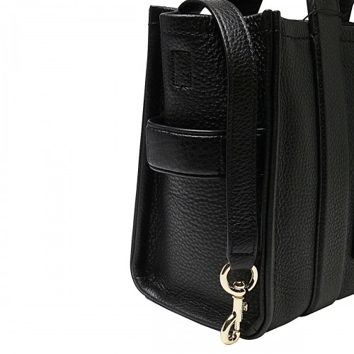 BLACK LEATHER THE SMALL TOTE BAG