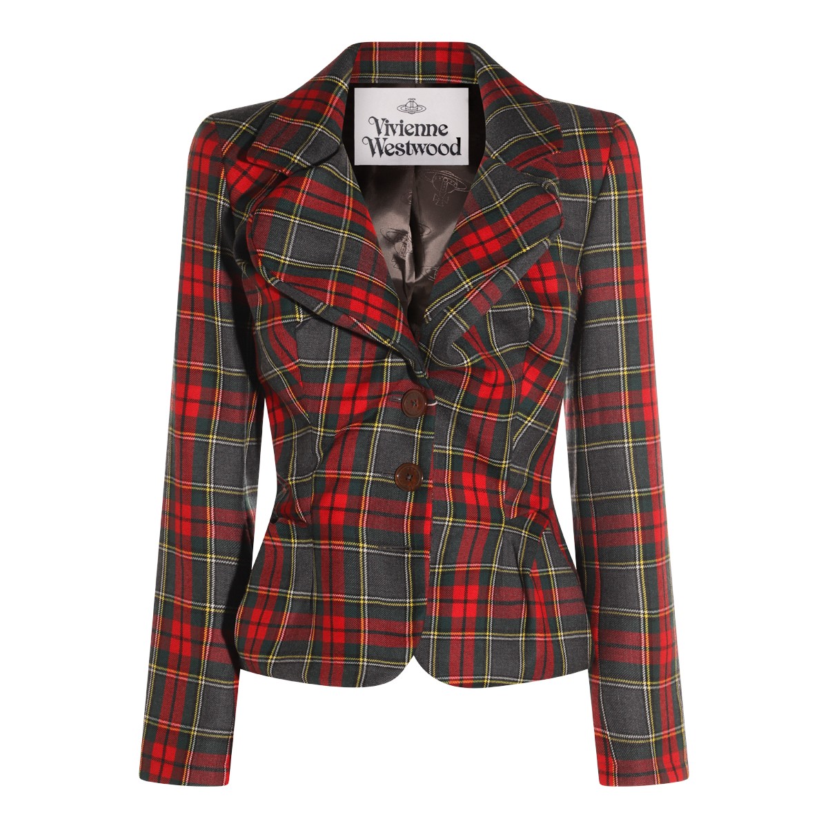 RED AND GREEN WOOL BLAZER