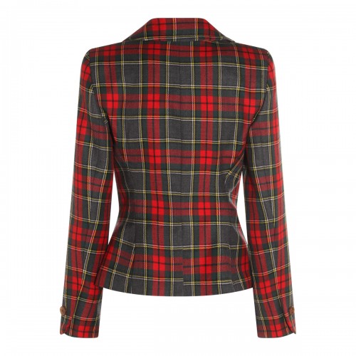 RED AND GREEN WOOL BLAZER