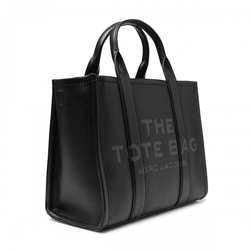 BLACK LEATHER THE MEDIUM TOTE BAG