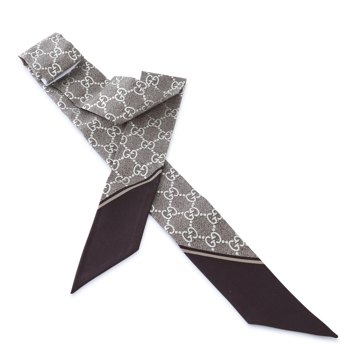 BROWN SILK SCARF