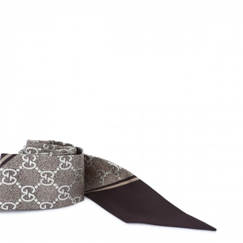 BROWN SILK SCARF