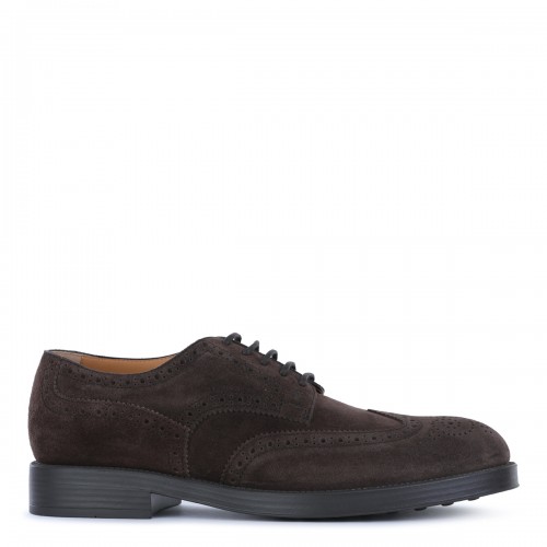 DARK BROWN LEATHER LACE UP...