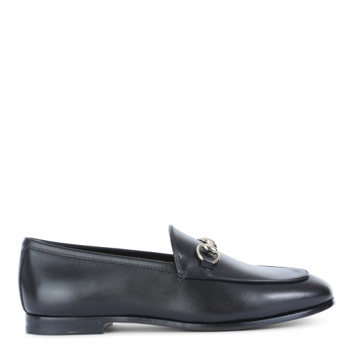 BLACK LEATHER LOAFERS