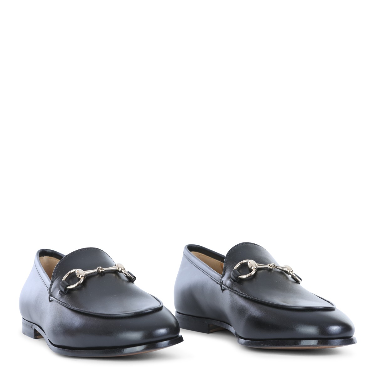 BLACK LEATHER LOAFERS