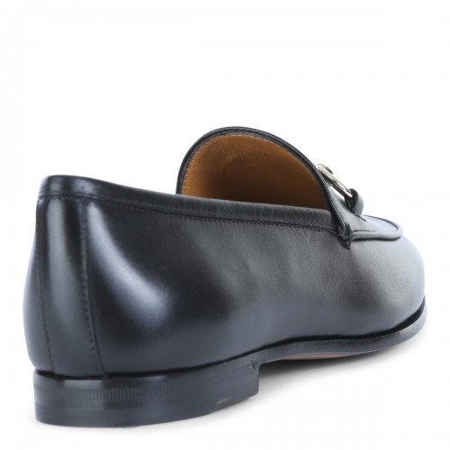 BLACK LEATHER LOAFERS