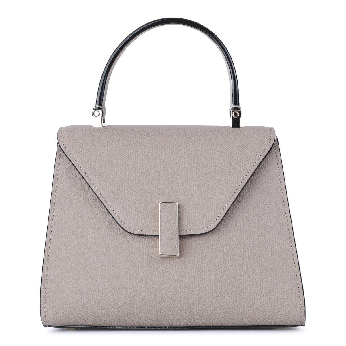 GREY LEATHER ISIDE MINI TOP HANDLE BAG