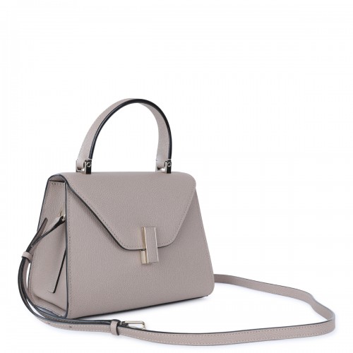 GREY LEATHER ISIDE MINI TOP HANDLE BAG