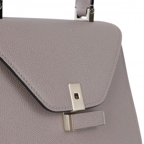 GREY LEATHER ISIDE MINI TOP HANDLE BAG