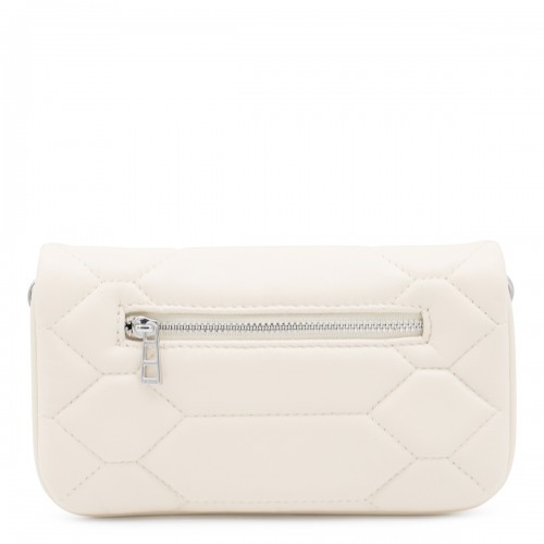WHITE LEATHER ROCK NANO SHOULDER BAG