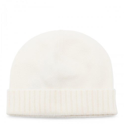 WHITE WOOL BEANIE
