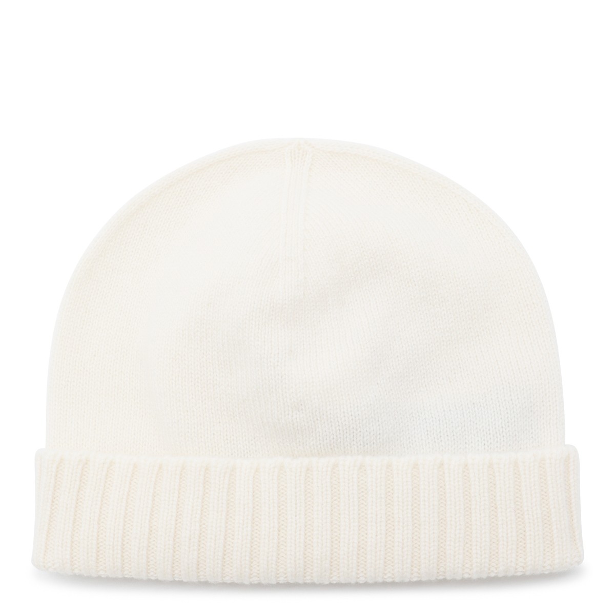 WHITE WOOL BEANIE