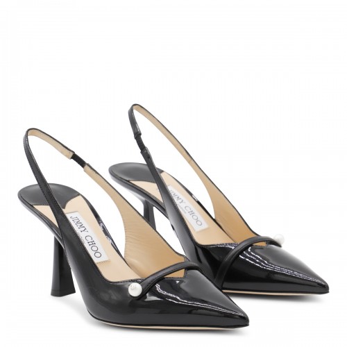 BLACK LEATHER PUMPS