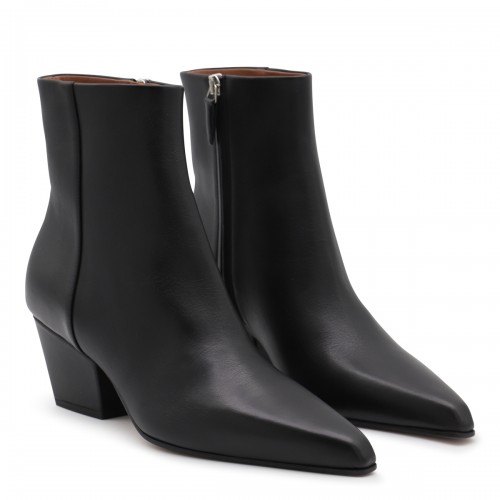 BLACK LEATHER JANE BOOTS 2