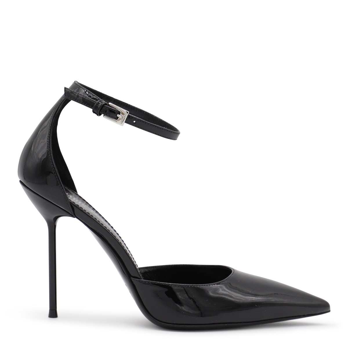 BLACK LEATHER LIDIA PUMPS