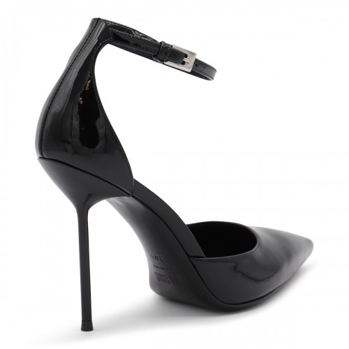 BLACK LEATHER LIDIA PUMPS