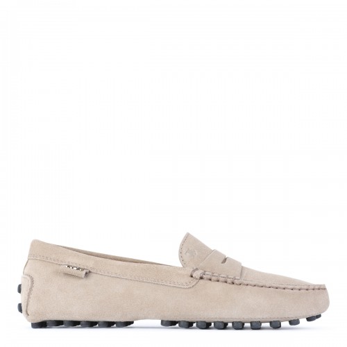 LIGHT BEIGE LEATHER LOAFERS