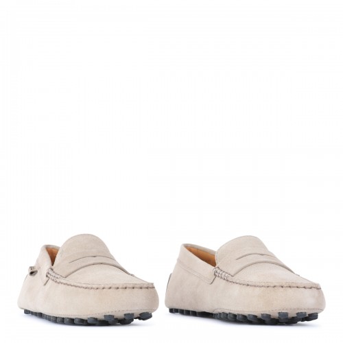 LIGHT BEIGE LEATHER LOAFERS