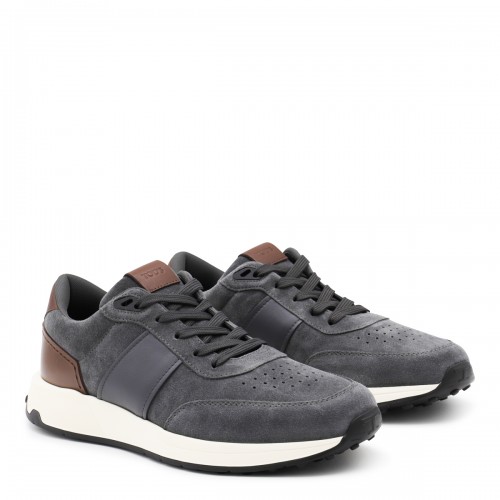 DARK GREY AND BROWN LEATHER... 2