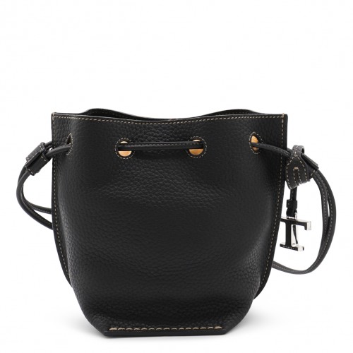 BLACK LEATHER SATCHEL