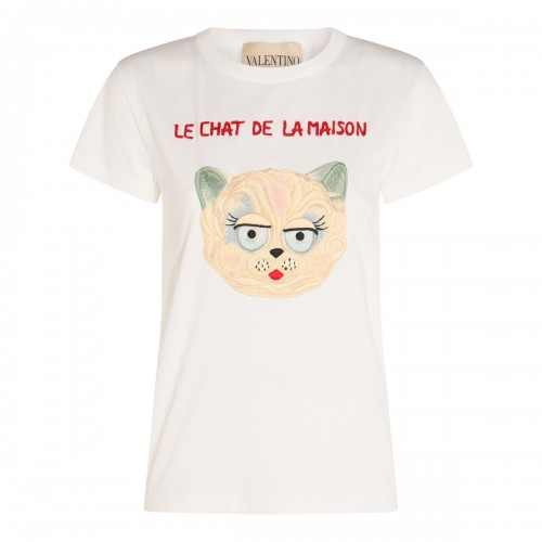 WHITE COTTON T-SHIRT