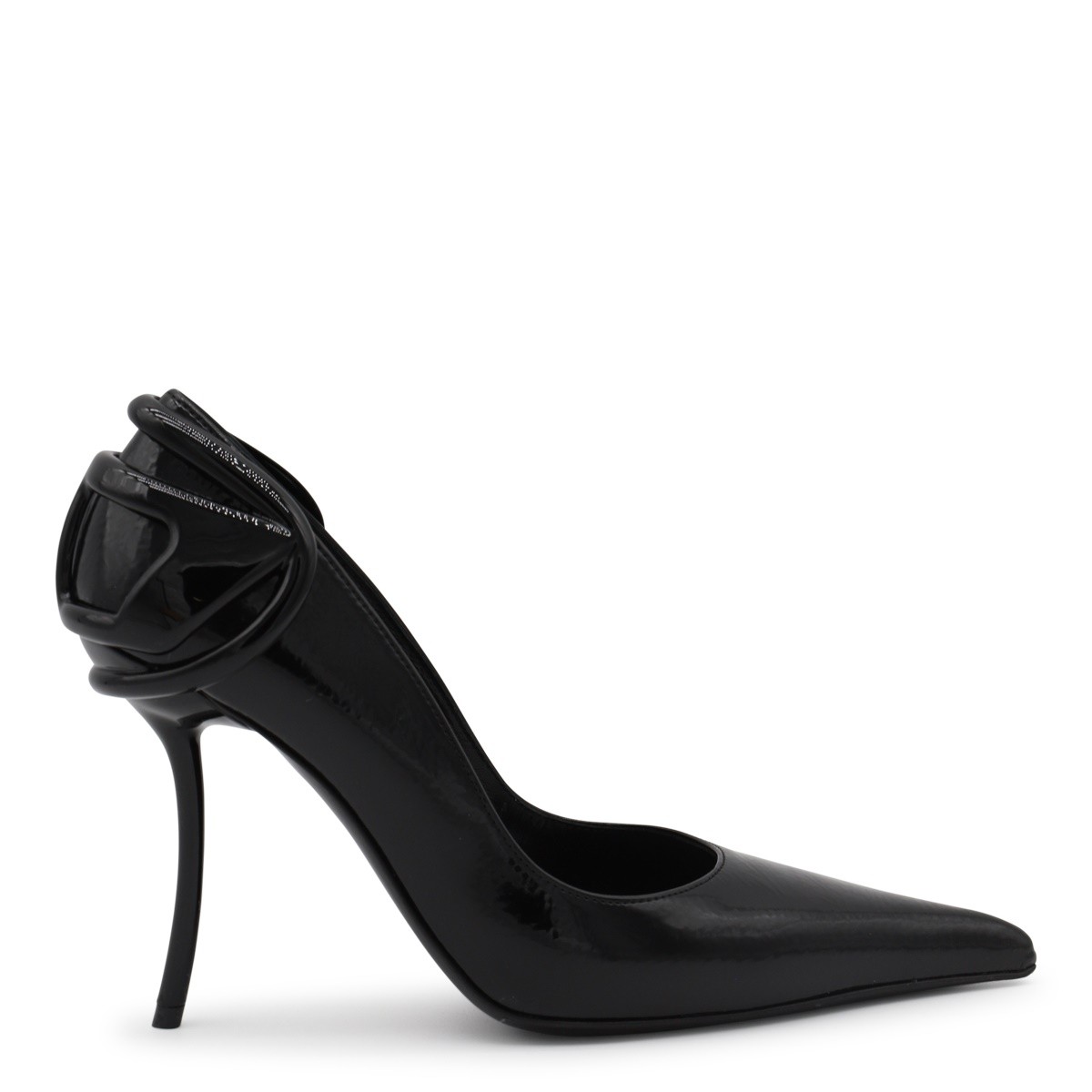 BLACK LEATHER PUMPS