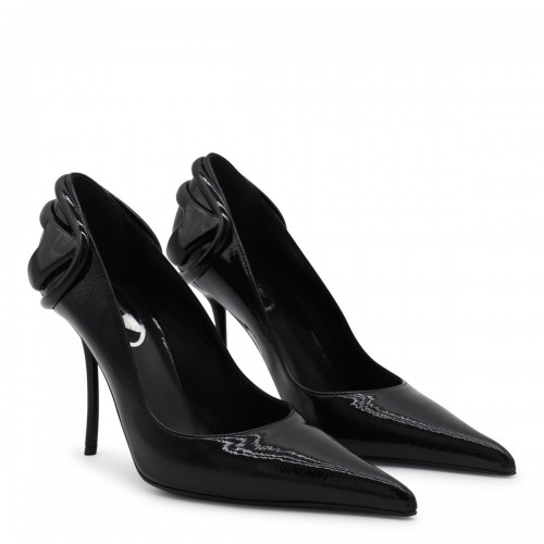 BLACK LEATHER PUMPS