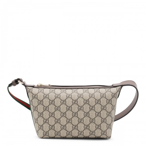 BEIGE LEATHER OPHIDIA MINI BAG