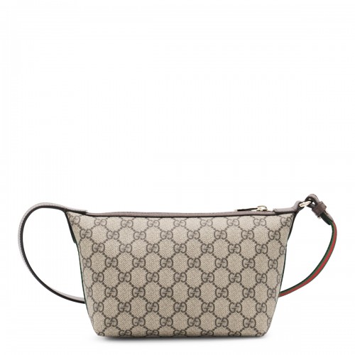 BEIGE LEATHER OPHIDIA MINI BAG