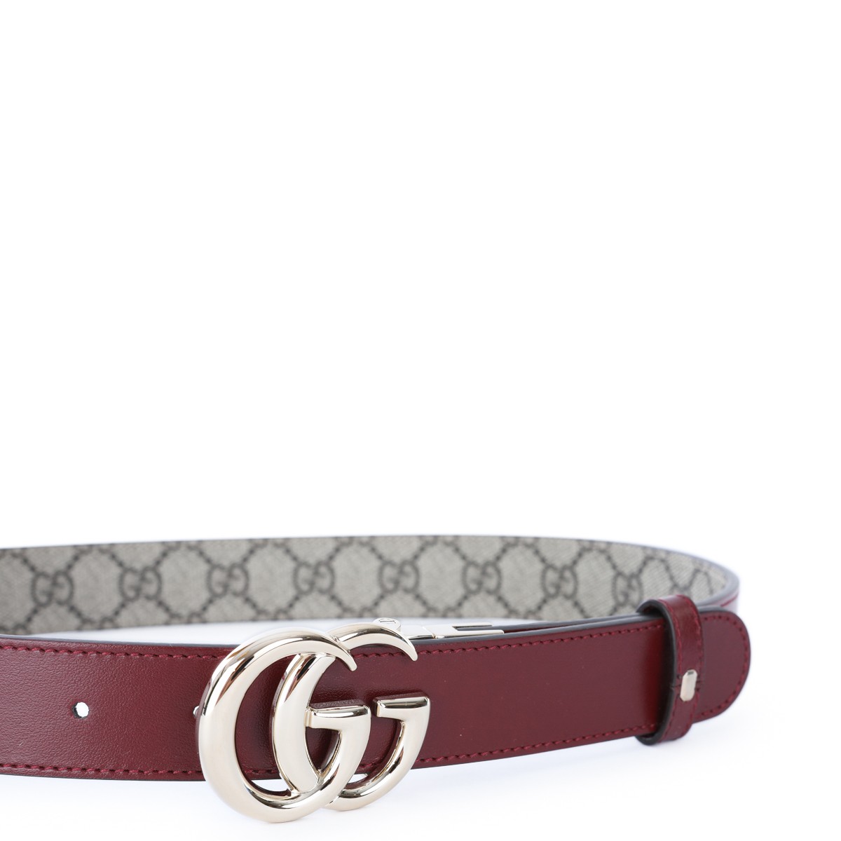 BROWN AND RED ANCORA GG MARMONT BELT