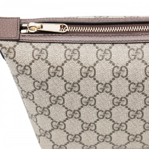 BEIGE LEATHER OPHIDIA MINI BAG