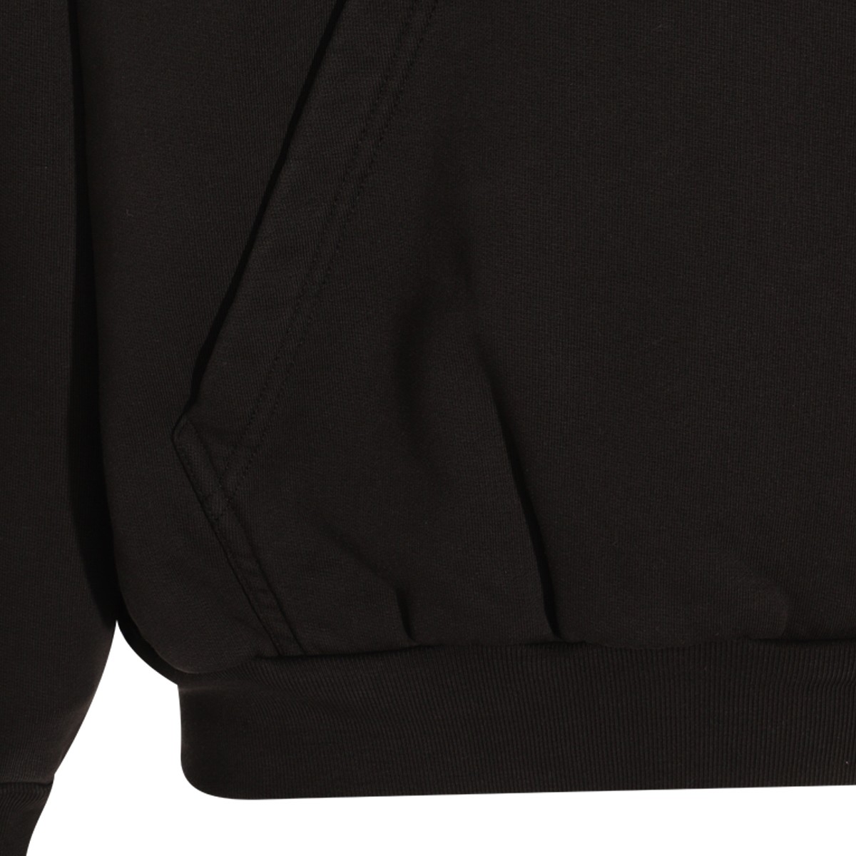 BLACK COTTON SWEATSHIRT BLACK COTTON SWEATSHIRT