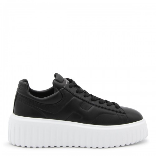 BLACK LEATHER H-STRIPES...
