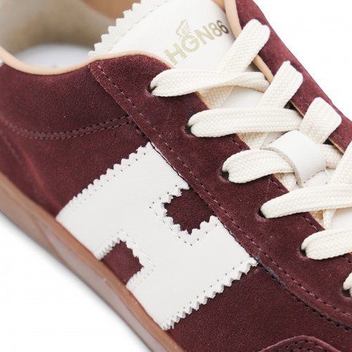 BURGUNDY LEATHER SNEAKERS