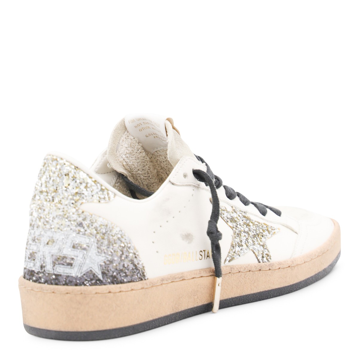 WHITE AND SILVER LEATHER BALLSTAR... WHITE AND SILVER LEATHER BALLSTAR...