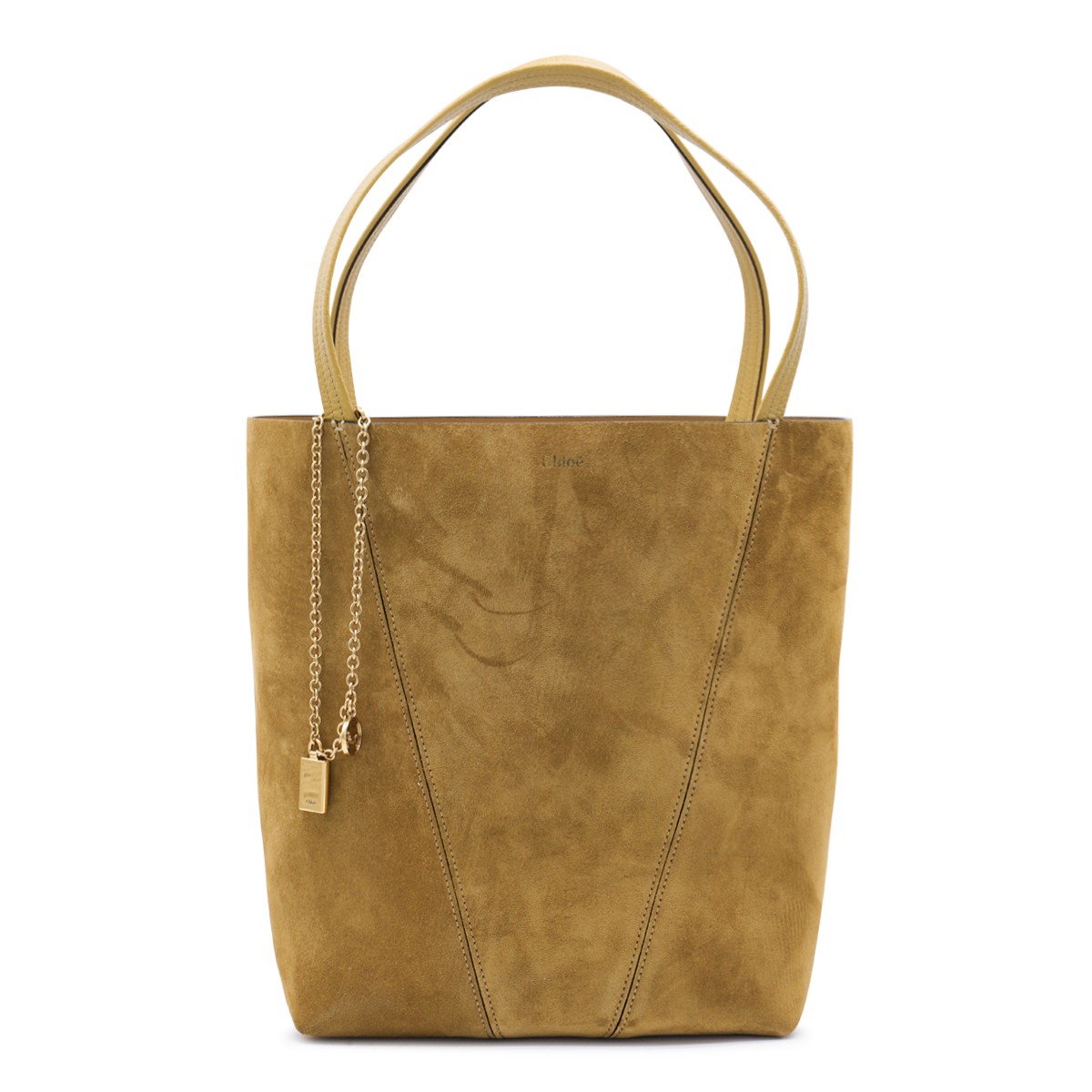 DARK GOLD LEATHER SPIN TOTE