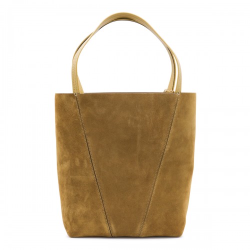 DARK GOLD LEATHER SPIN TOTE