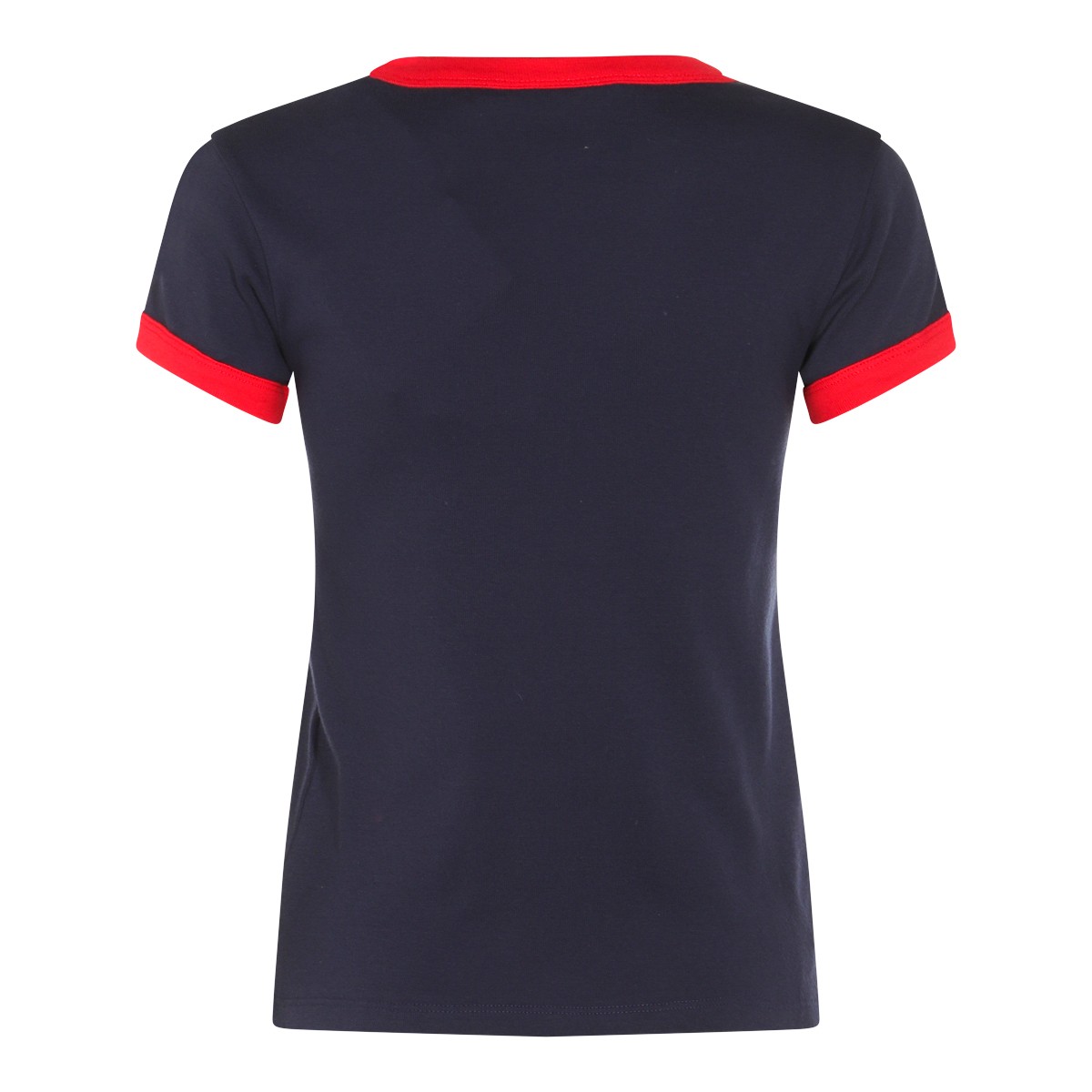 BLUE AND RED COTTON T-SHIRT