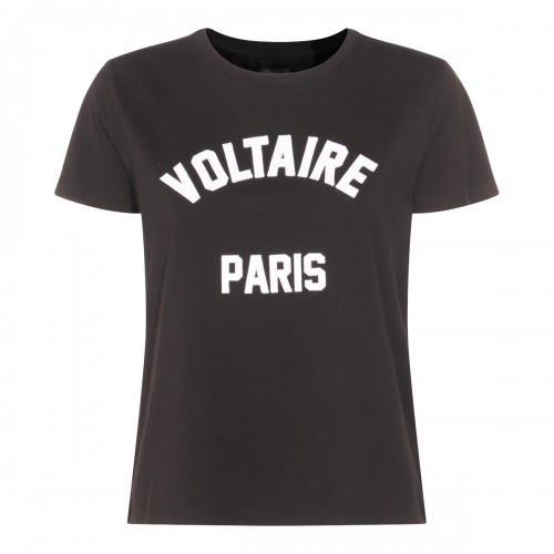 BLACK COTTON T-SHIRT