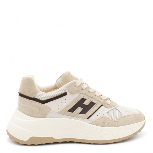 BEIGE LEATHER SNEAKERS