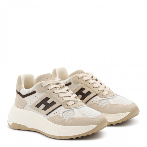 BEIGE LEATHER SNEAKERS