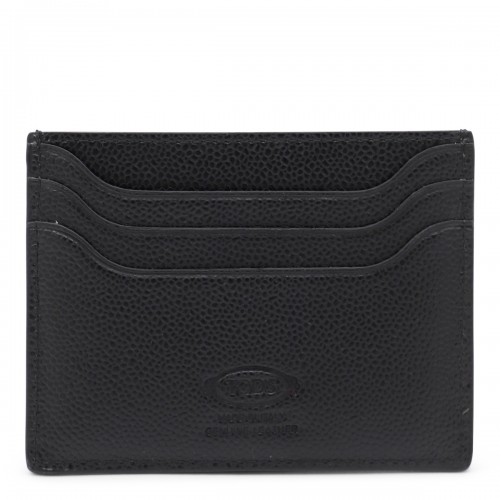 BLACK LEATHER CARD HOLDER