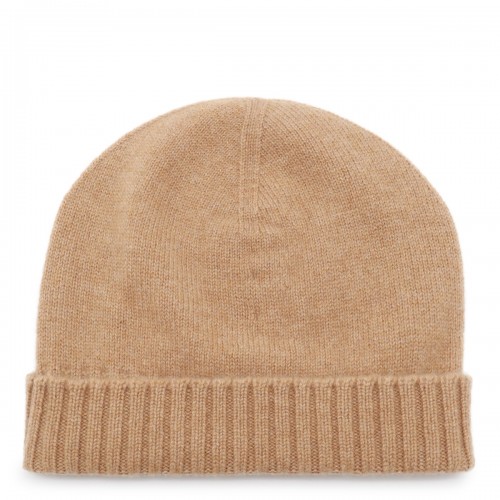 BEIGE WOOL BEANIE