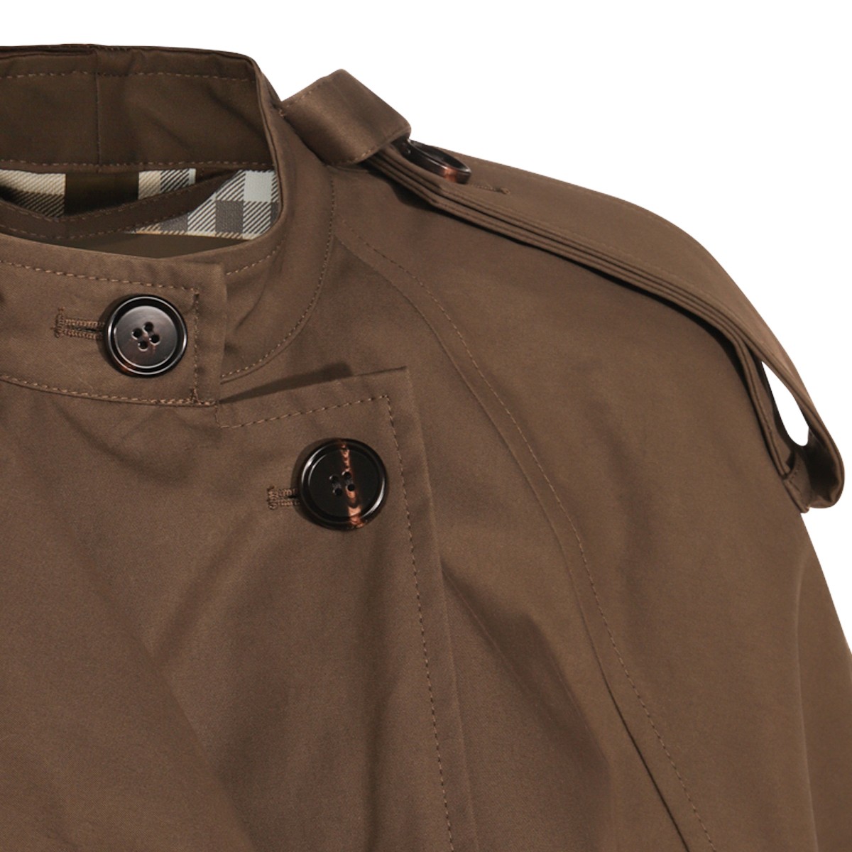 BROWN COTTON TRENCH COAT